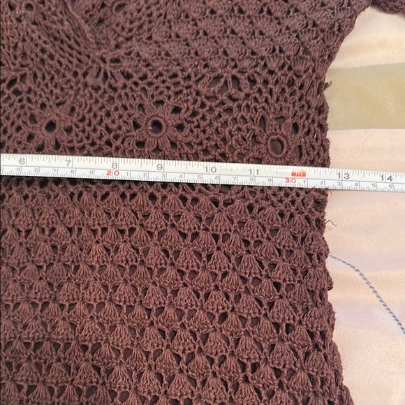 Michael Kors Elegant Brown Crochet Dress - Picture 9 of 15